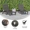 Merrick Lane Gaylord Set of 2 Adjustable Adirondack Loungers with Cup Holders- All-Weather Indoor/Outdoor HDPE Lounge Chairs